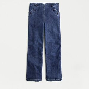 J Crew Sailor Wide-Leg Jean with Buttons 30